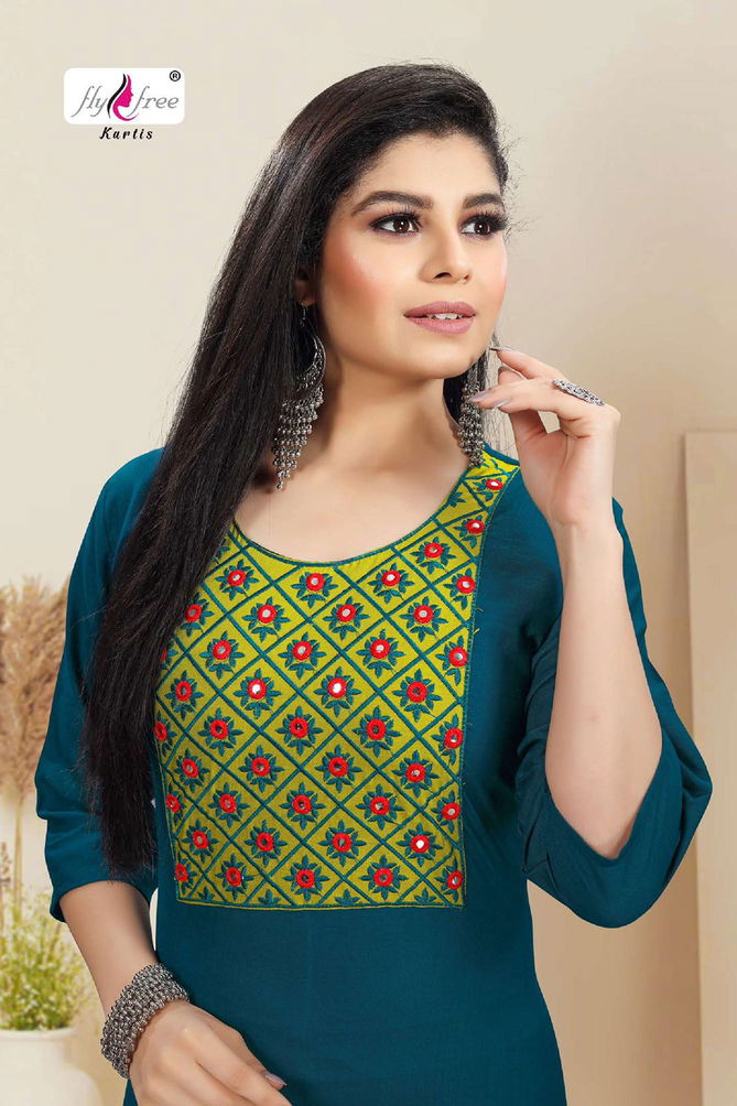 Fly Free Ignite New Fancy Wear Rayon Designer Kurti Collection